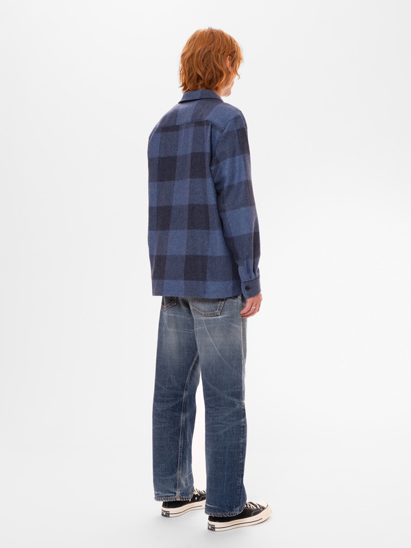 Vincent Buffalo Check Shirt Blue - 4