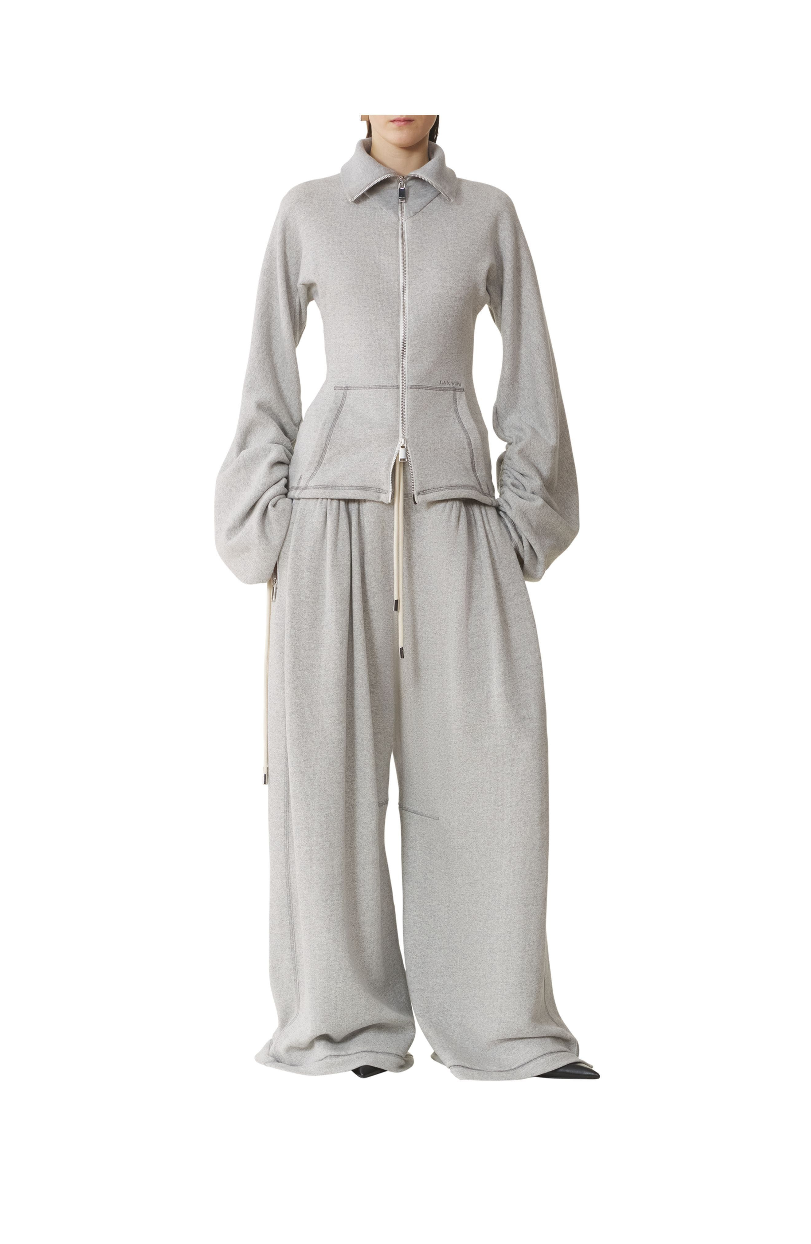 Lanvin Cotton Jersey Jacket in Heather Grey at Nordstrom - 2