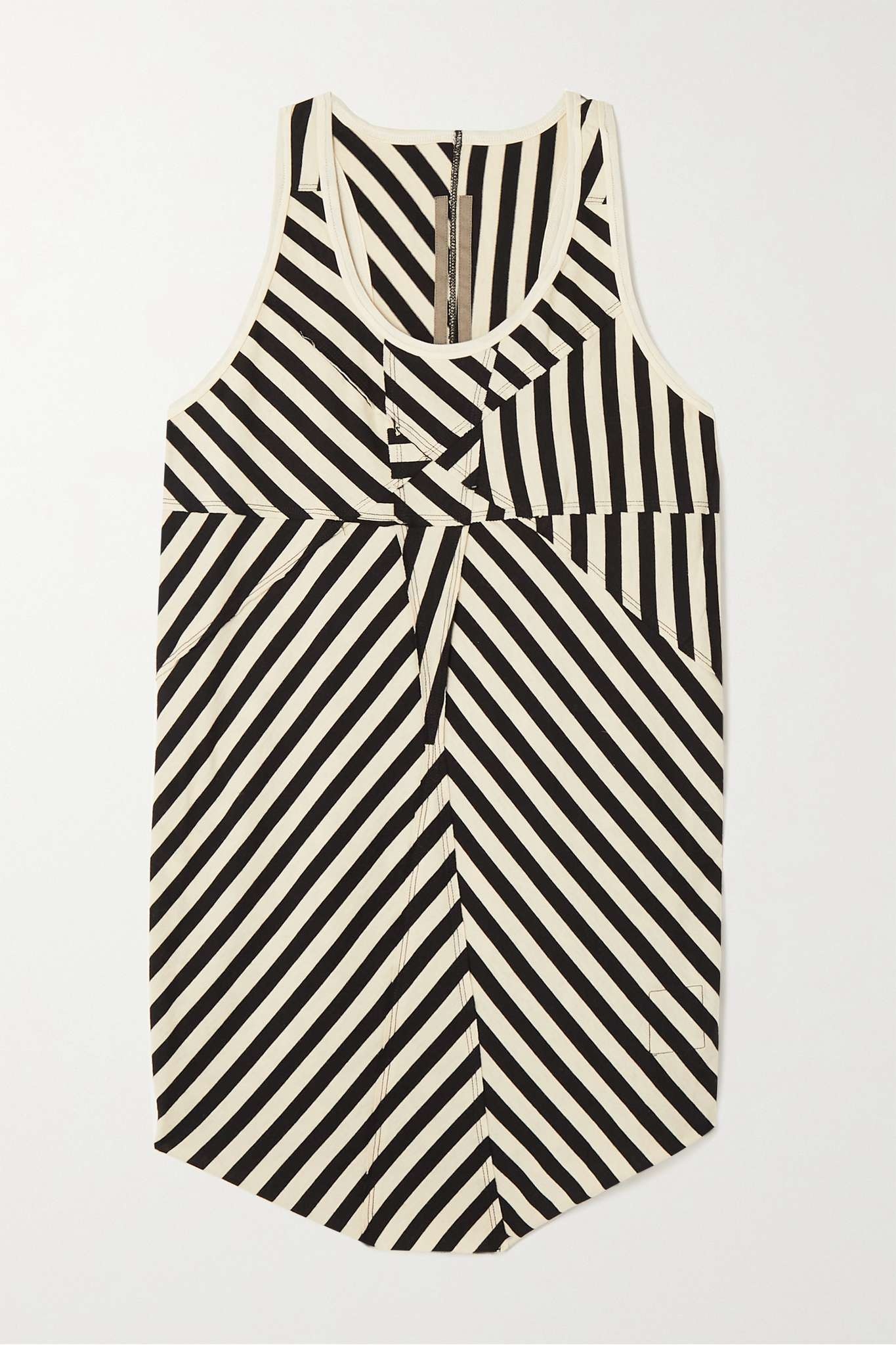 Striped organic cotton-jersey tank - 1