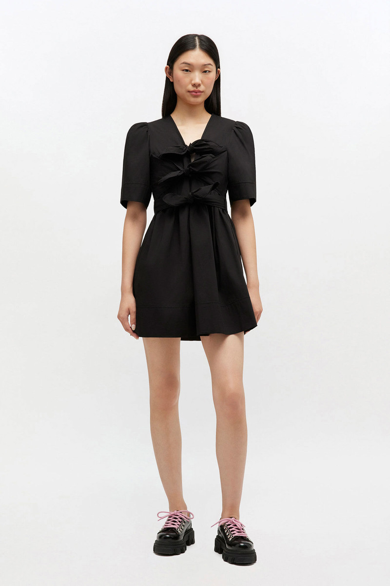 GANNI COTTON MINI DRESS outlook
