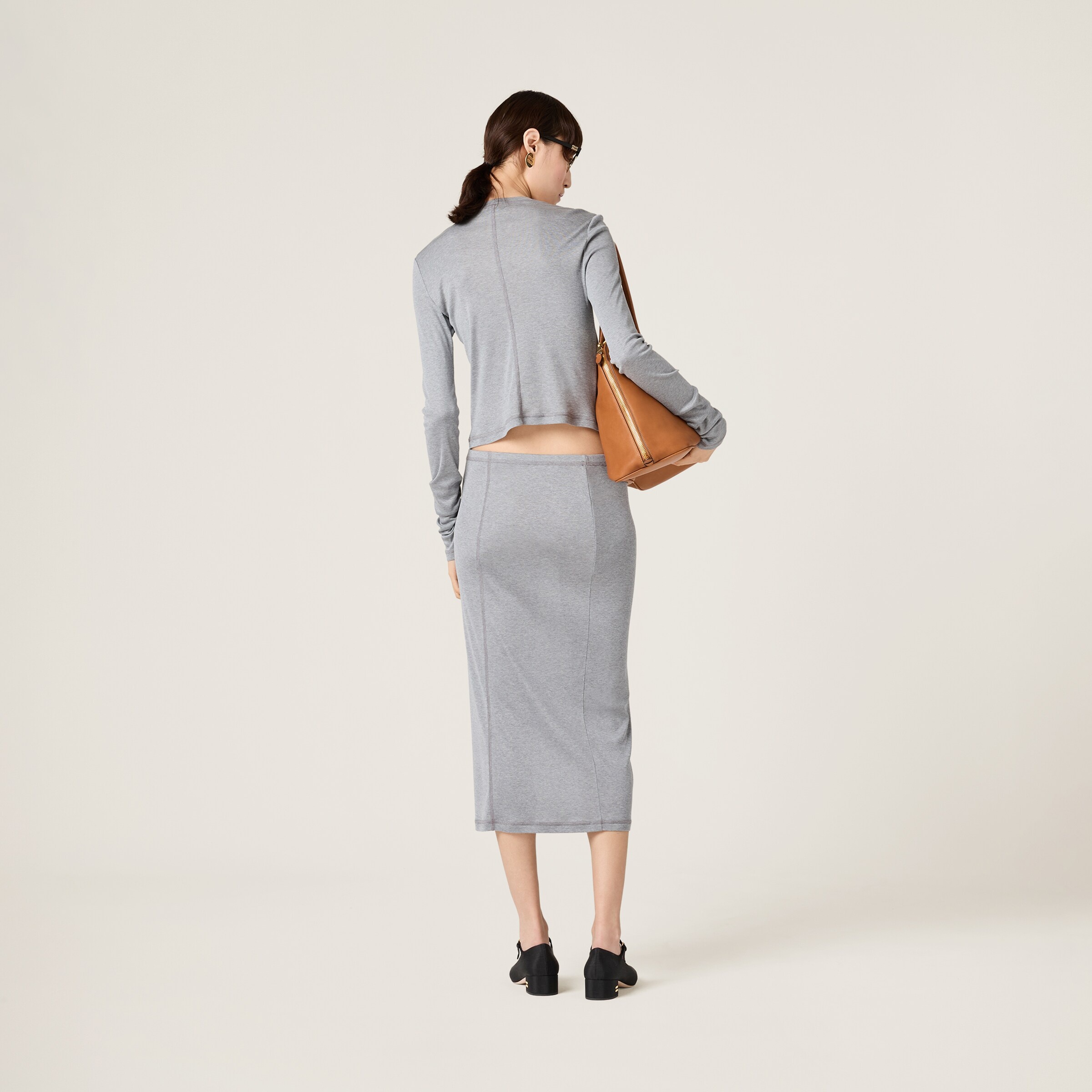Jersey and silk skirt - 3