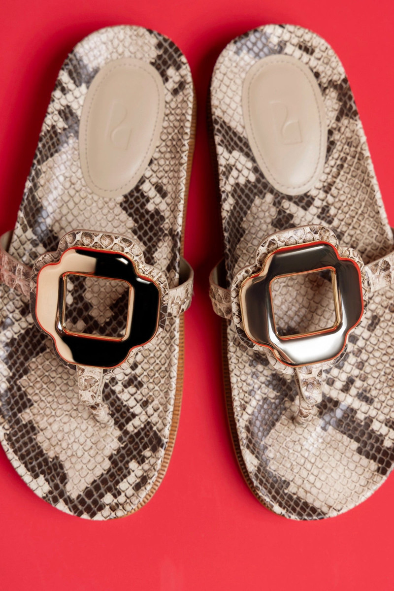 Larroudé Margherita Sport Sandal Snake Leather outlook