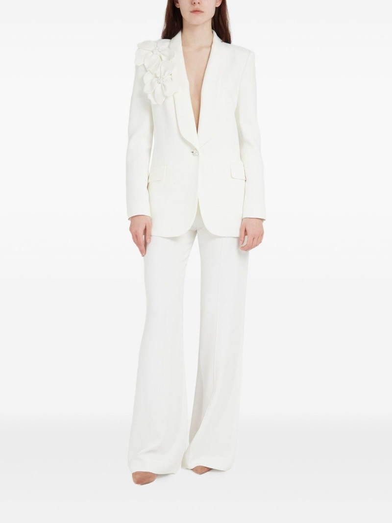 ELIE SAAB floral-appliqué blazer outlook