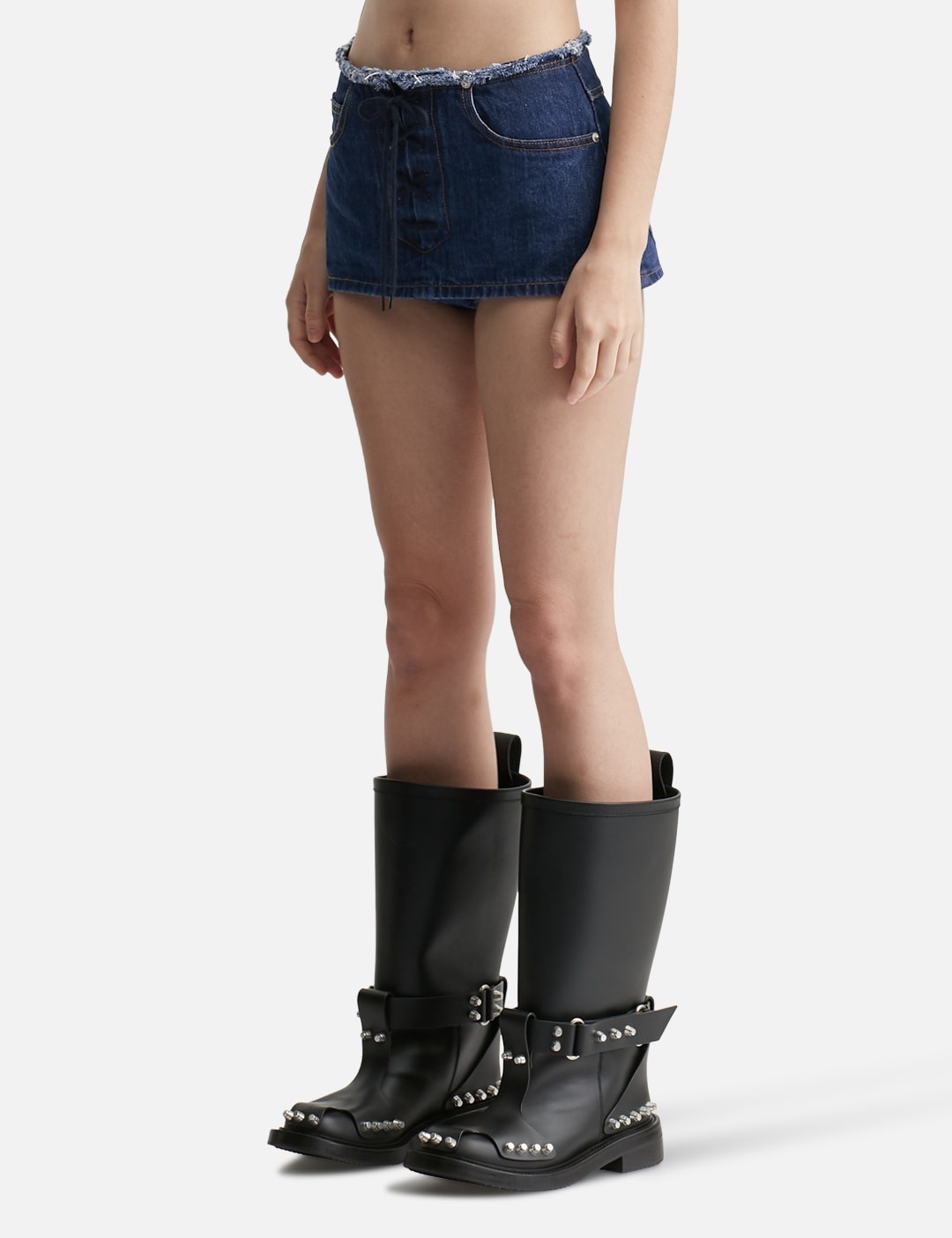 DENIM MINI SKORT - 2