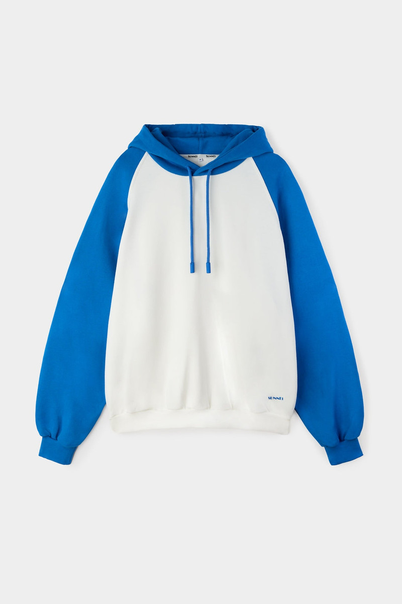 BICOLOR HOODIE / dust & blue 1