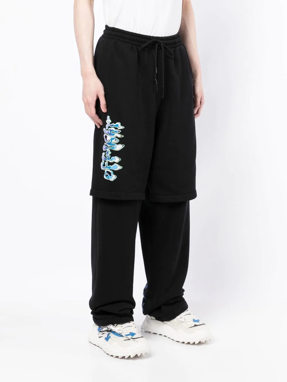 logo-print track pants - 3