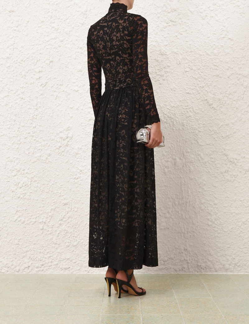 LACE GATHERED MAXI SKIRT 4