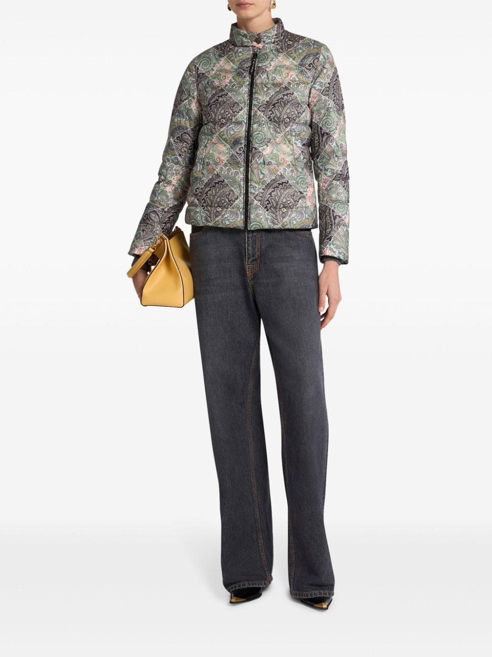 paisley-print goose-down puffer jacket - 2
