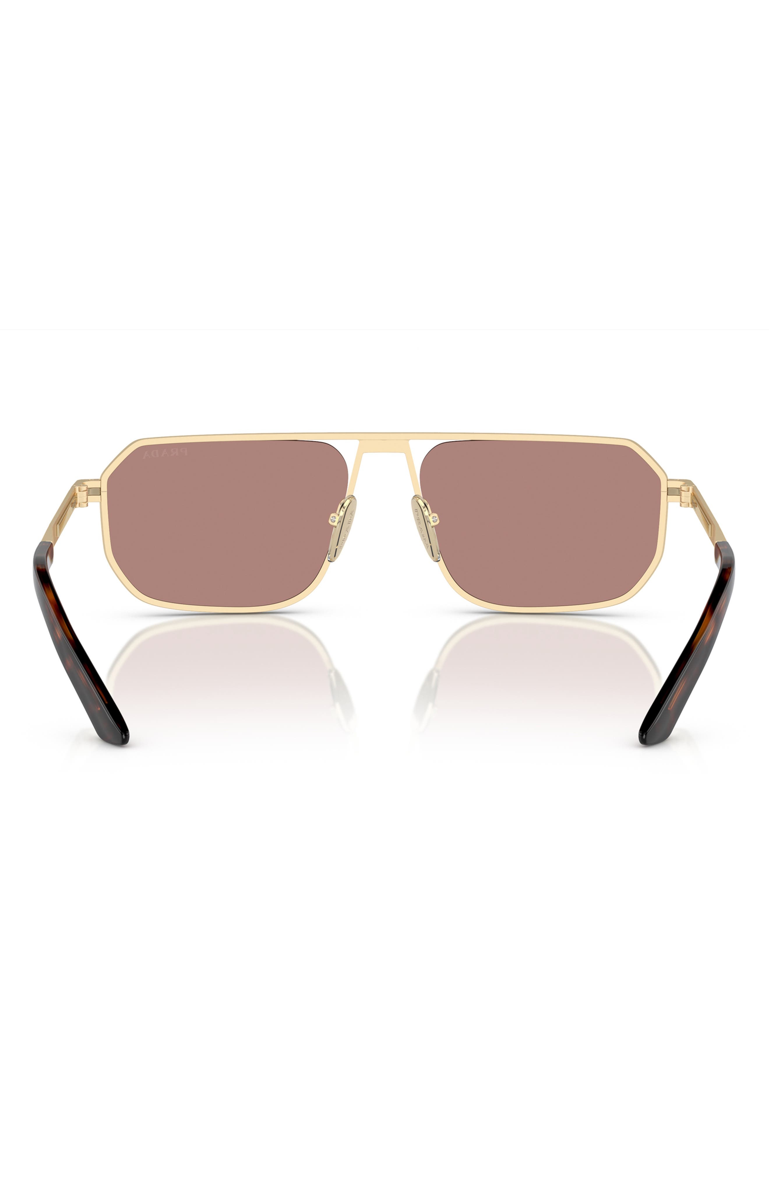 Prada 59mm Pillow Sunglasses in Matte Pale Gold at Nordstrom - 5