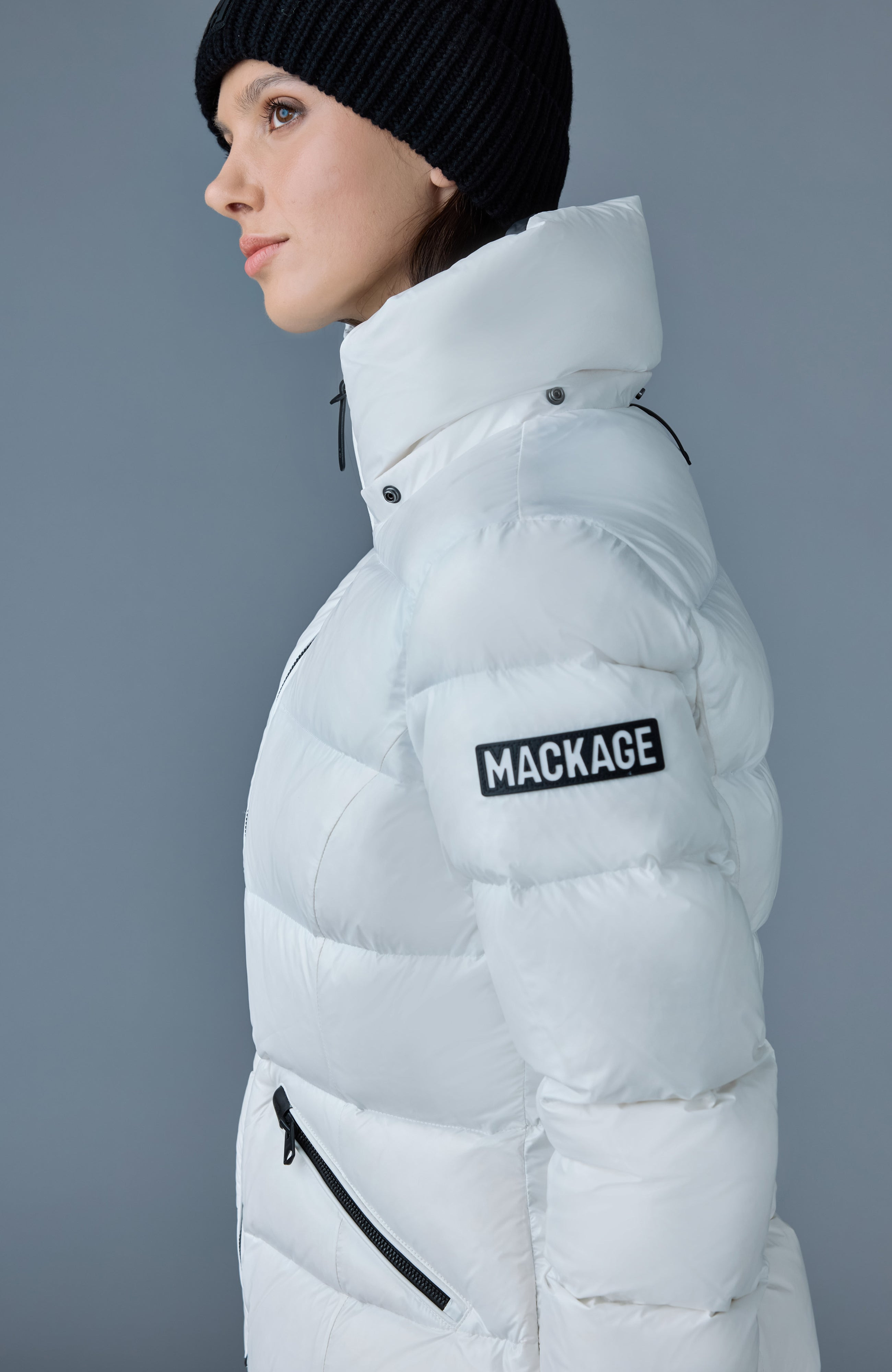 MADALYN lustrous light down jacket with hood for ladies - 5