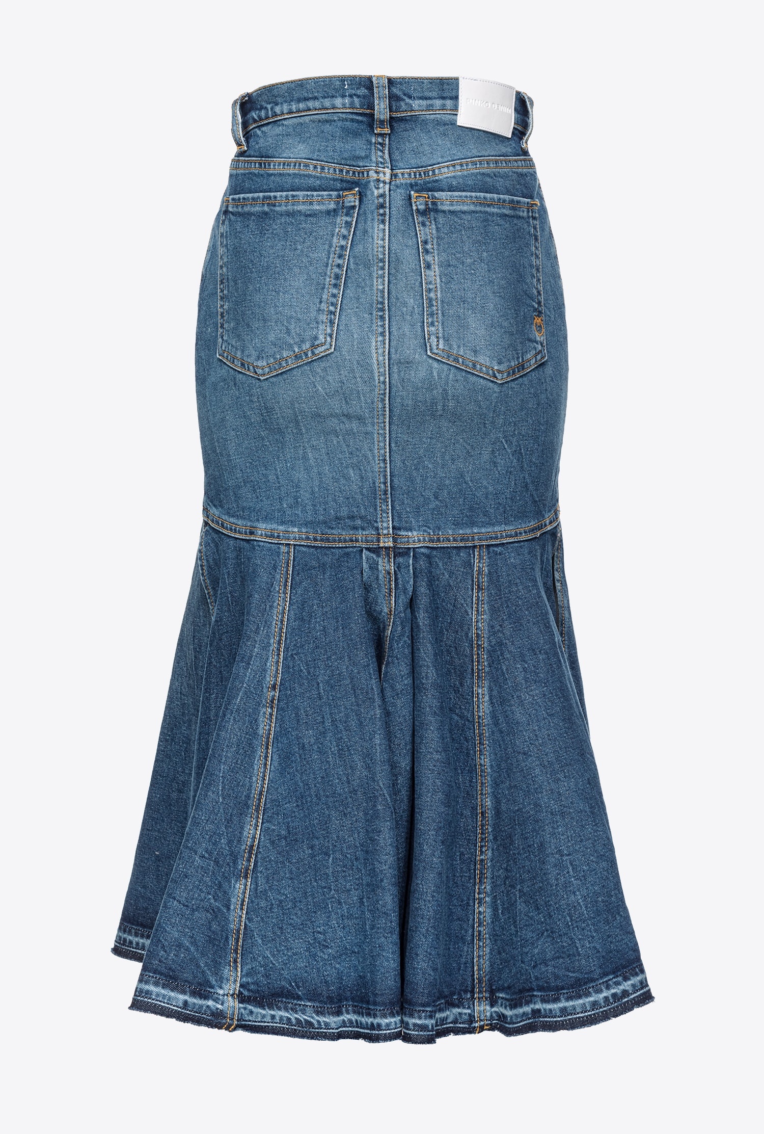 VINTAGE DENIM MIDI SKIRT - 7