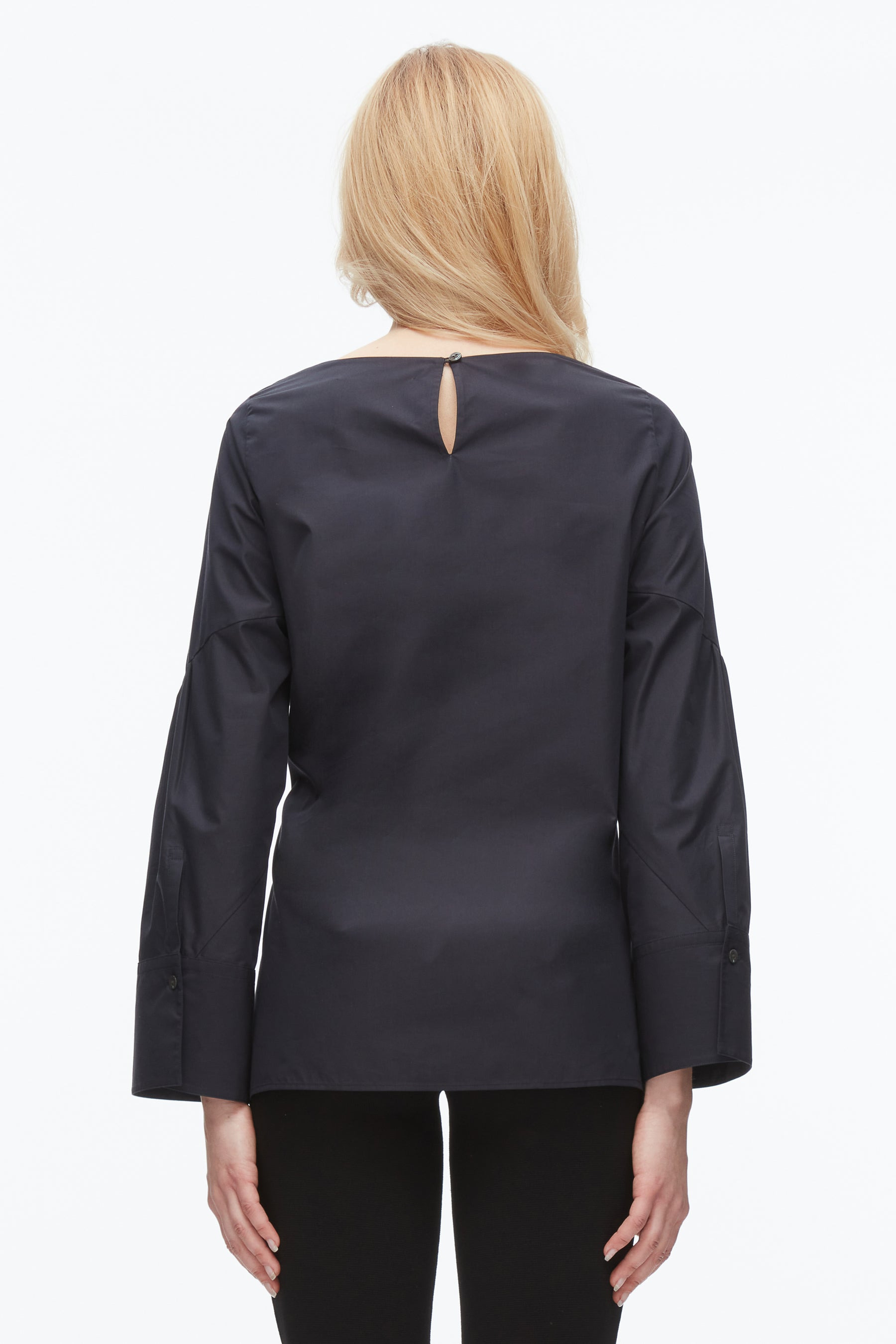 Tie Front Poplin Shirt - 5
