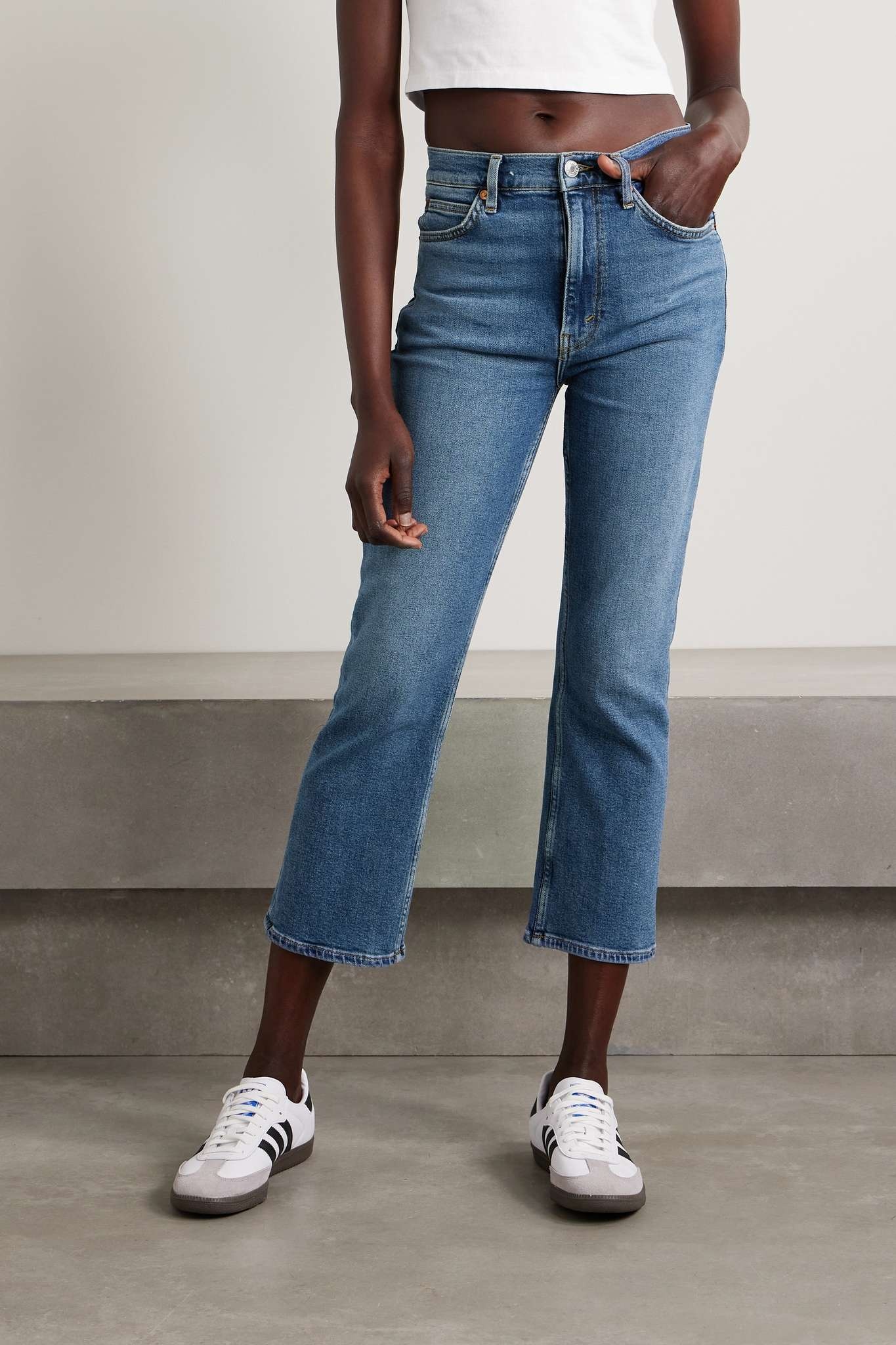 70s cropped high-rise bootcut jeans - 3