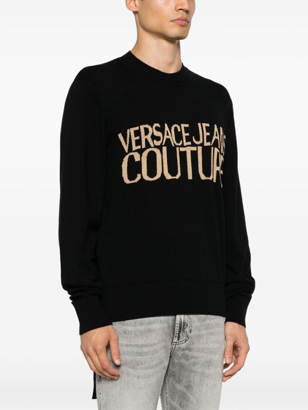 intarsia-knit crew-neck jumper - 3