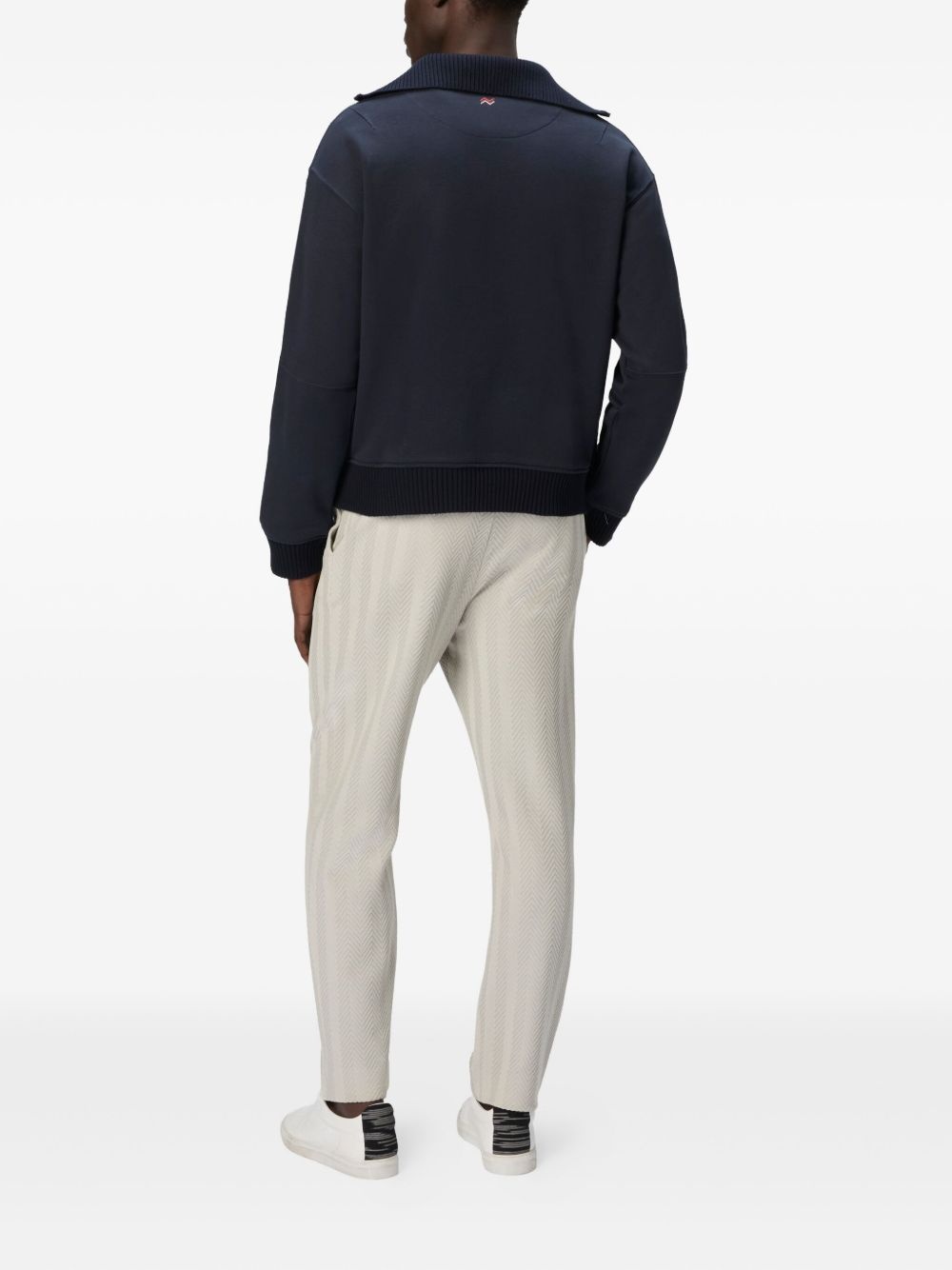 chevron-knit jumper - 3