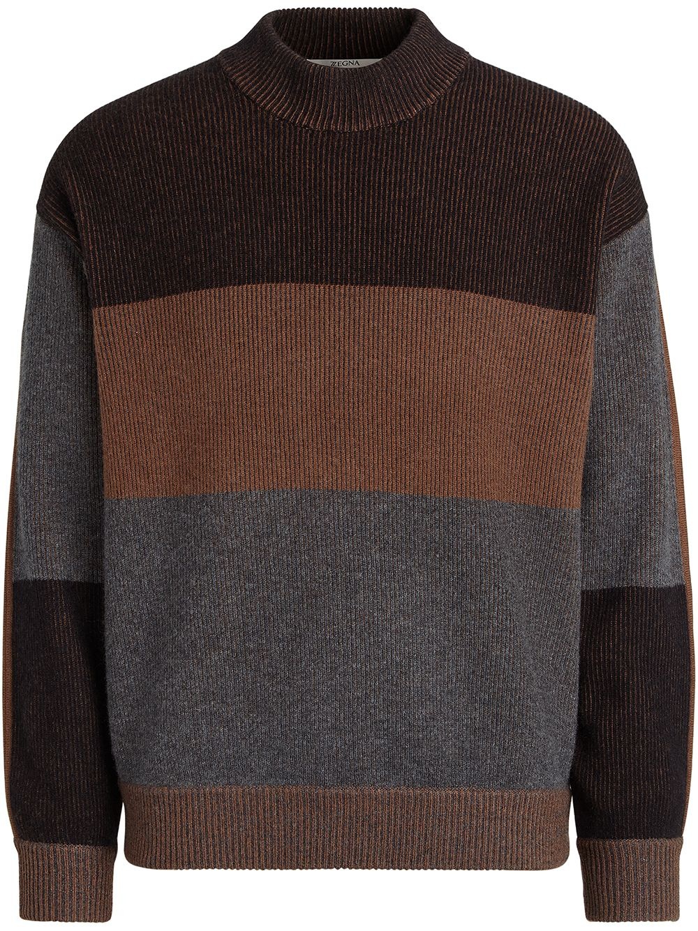 colour-block wool-blend jumper - 1