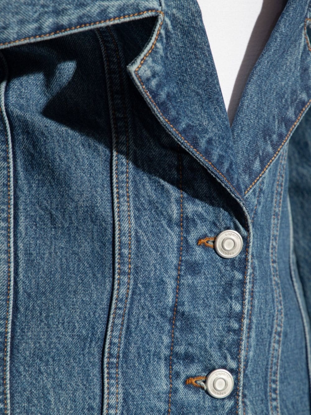 wide-collar denim jacket - 5