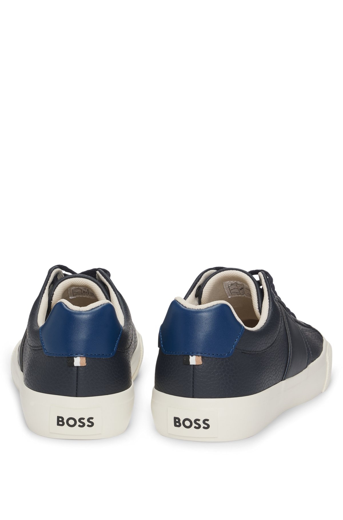 FAUX-LEATHER TRAINERS WITH PLAIN AND GRAINED TEXTURES - 5