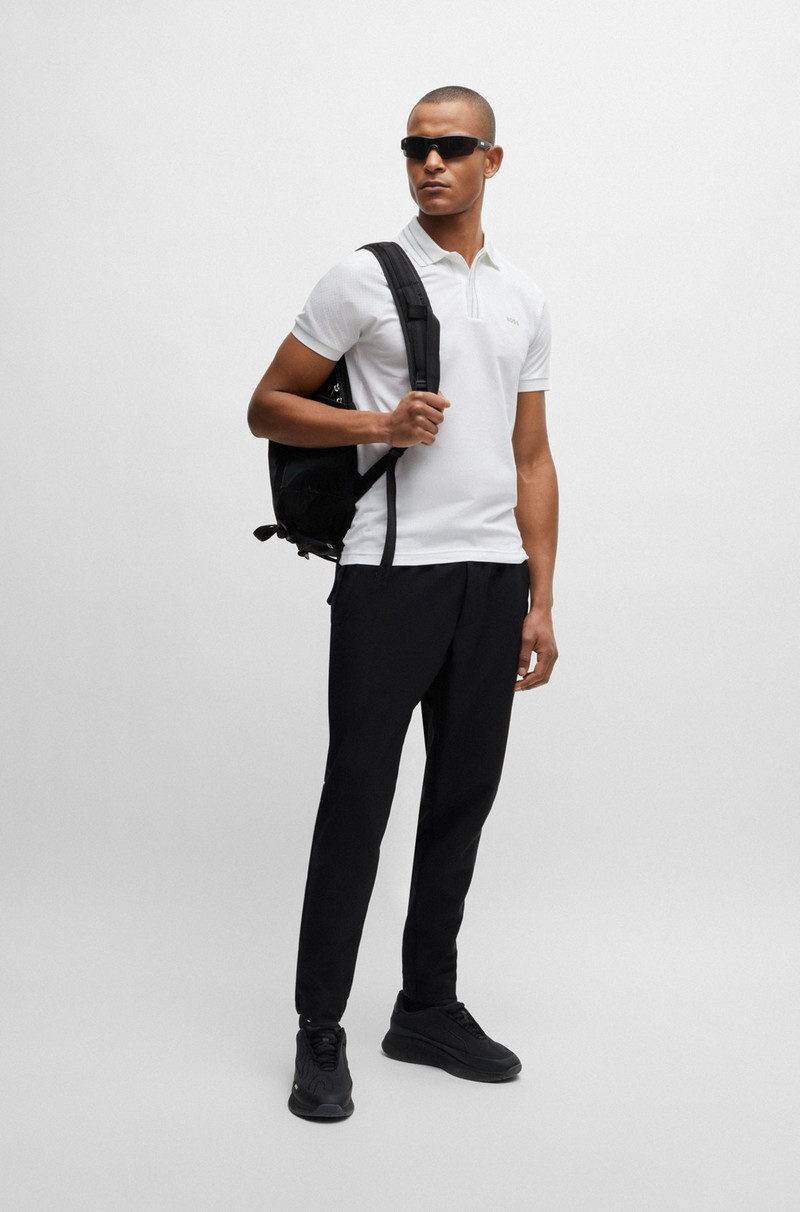 BOSS STRETCH-COTTON POLO SHIRT WITH STRIPES AND LOGO outlook