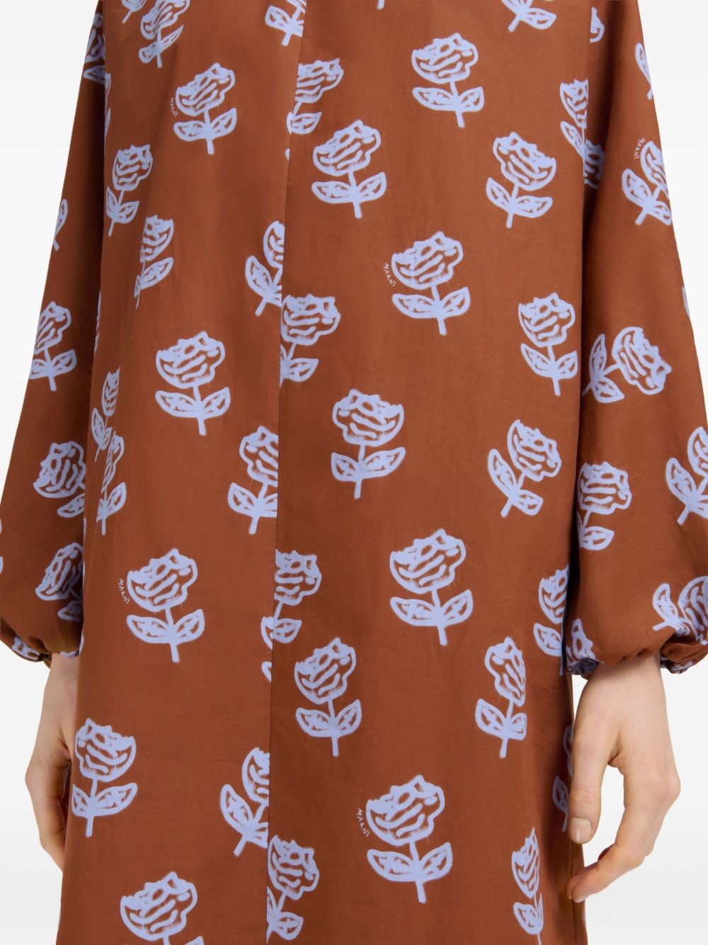 floral-print long-sleeve dress - 5