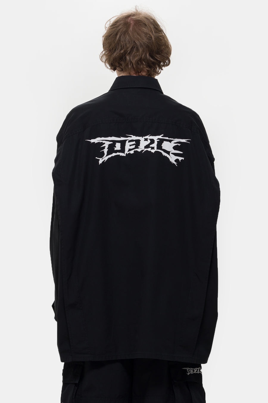 Intermission Cargo Overshirt in Black - 3