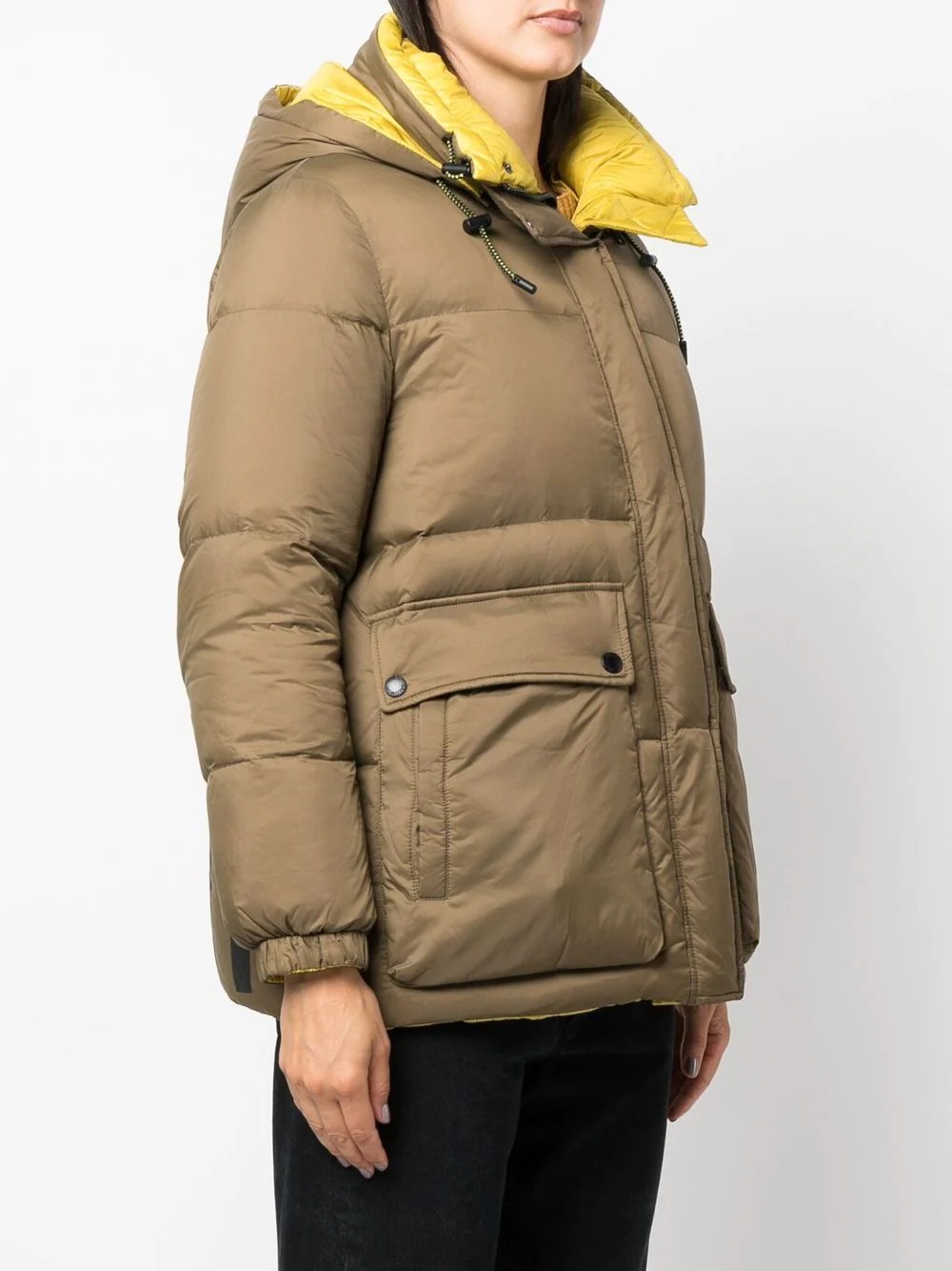 two-tone reversible down jacket - 4