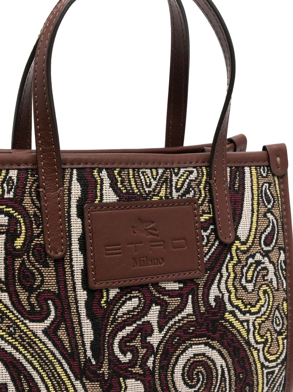 paisley jacquard tote bag - 4