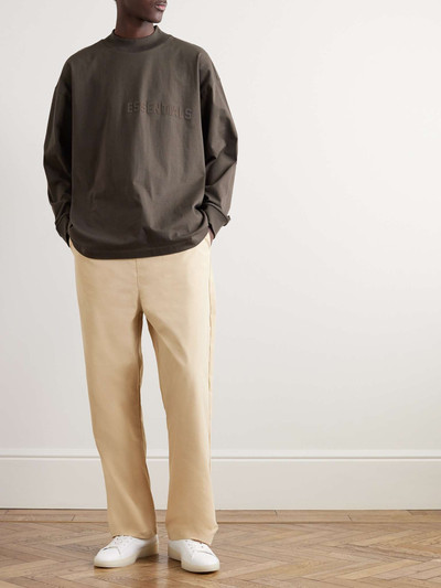 ESSENTIALS Logo-Appliquéd Cotton-Blend Twill Drawstring Trousers outlook