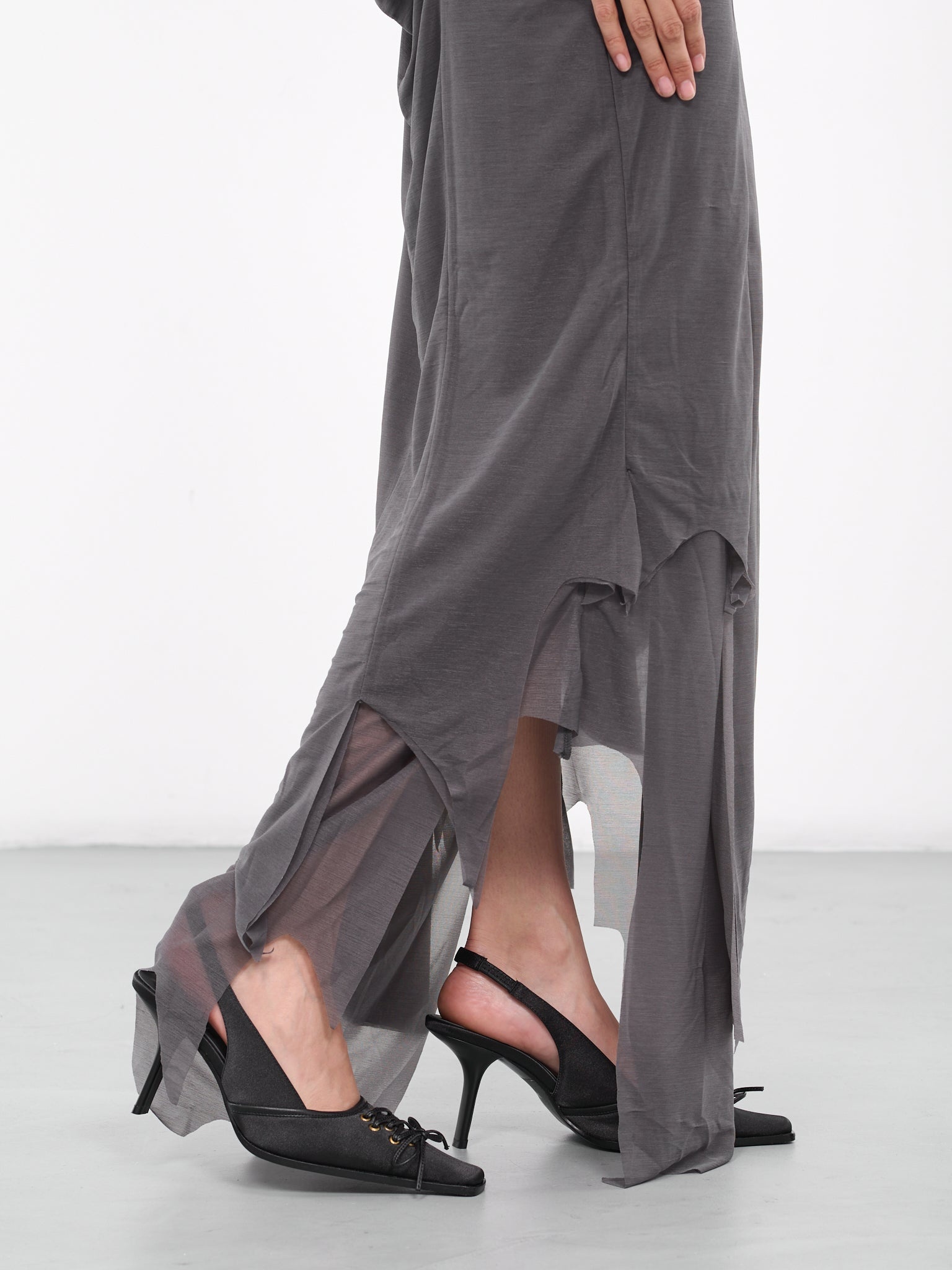 Draped Strap Dress - 6