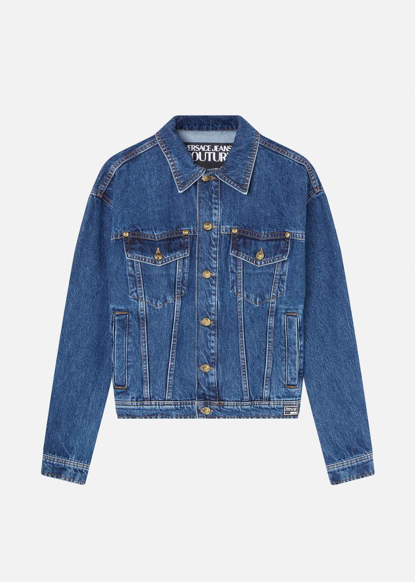 Embroidered Logo Denim Jacket - 1