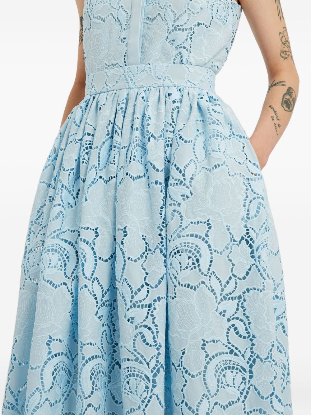 floral-lace midi skirt - 5