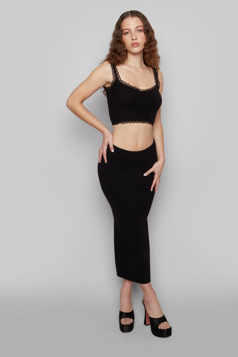 GUIZIO DAINTY LACE KNIT TOP outlook