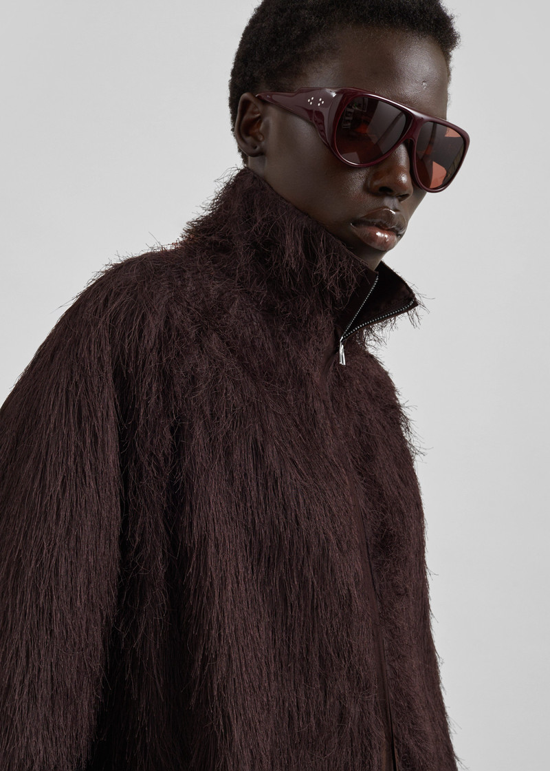 Baxter Fringed Track Jacket - Dark Brown 6