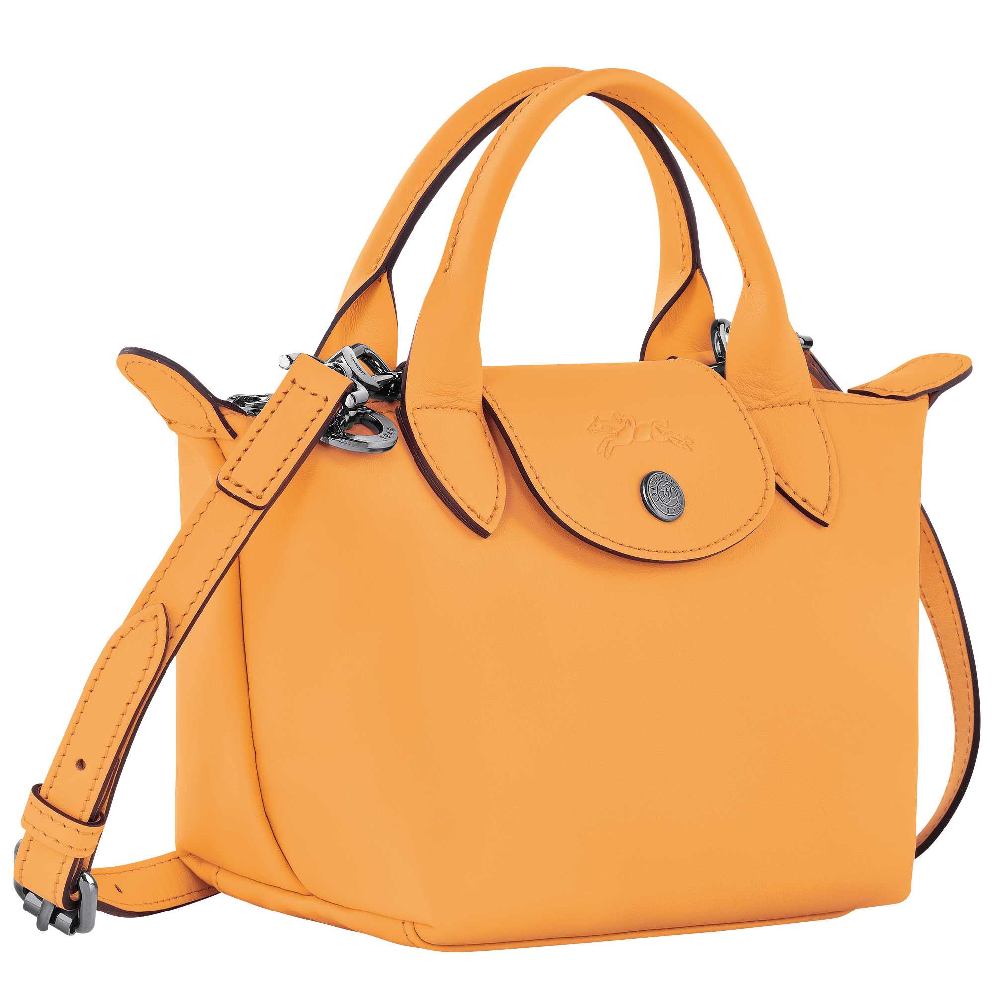 Le Pliage Xtra XS Handbag Apricot - Leather - 3