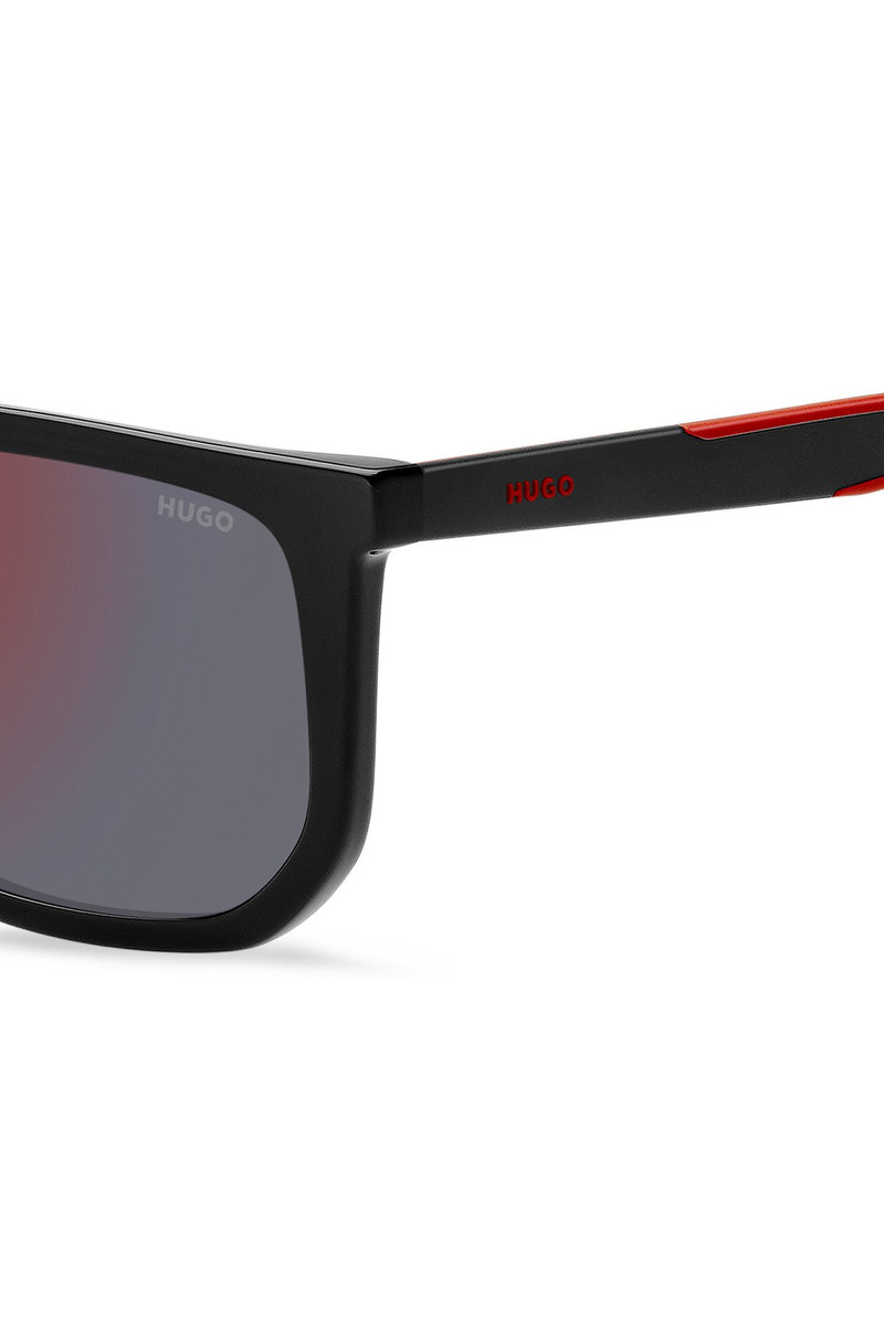 HUGO BROWN-HORN SUNGLASSES WITH TWO-TONE TEMPLES outlook