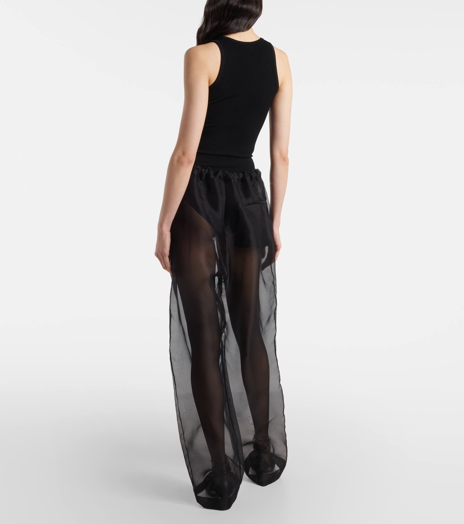 Trenton silk-blend organza wide-leg pants - 3