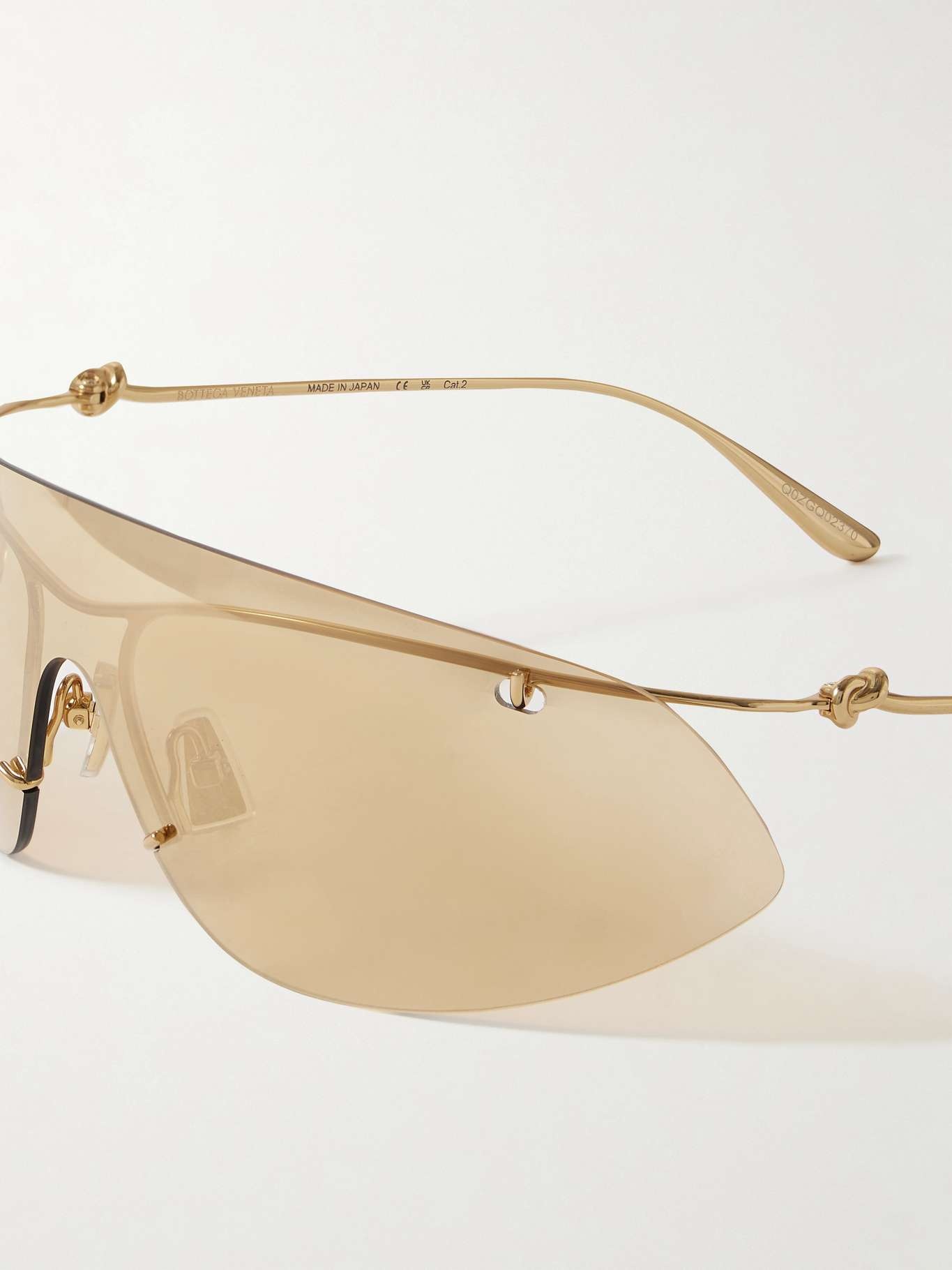 Knot rimless D-frame gold-tone sunglasses - 4