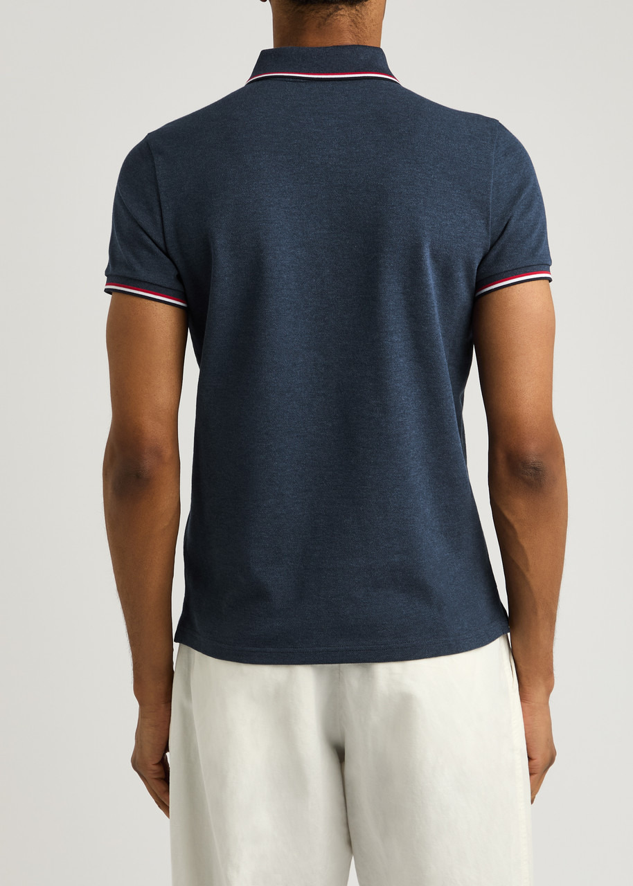 Moncler Logo-appliquéd Piqué Cotton Polo Shirt - 3