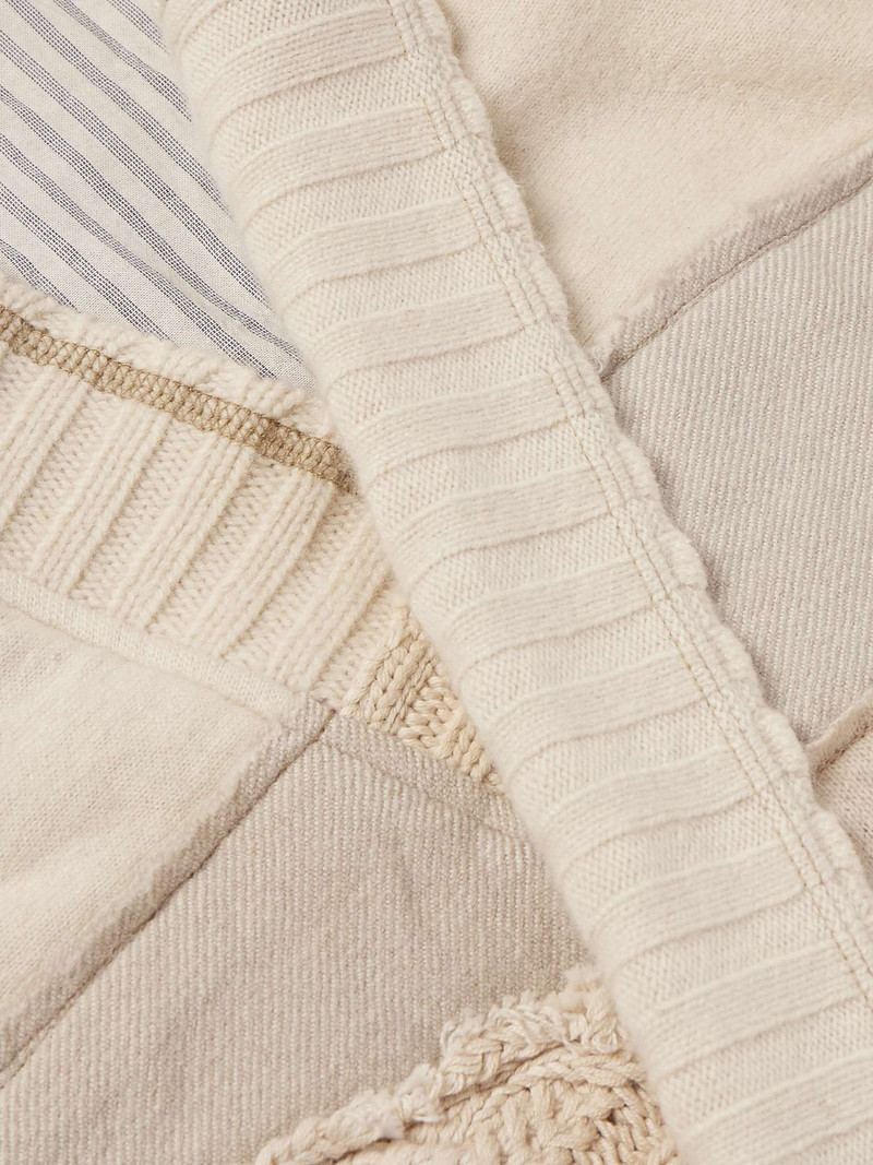 Patchwork Wool and Cotton-Blend Cardigan 5