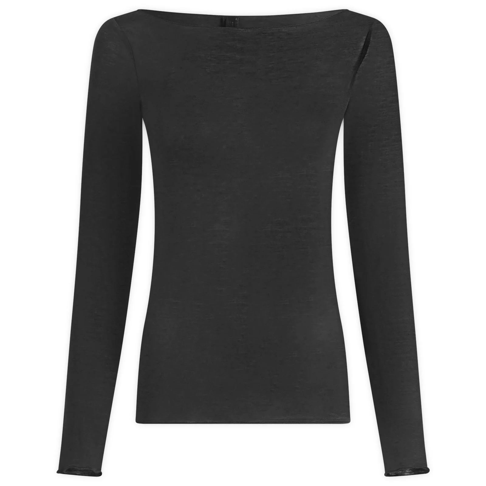 SKIMS Sheer Modal Long Sleeve Wide Neck Top - 1