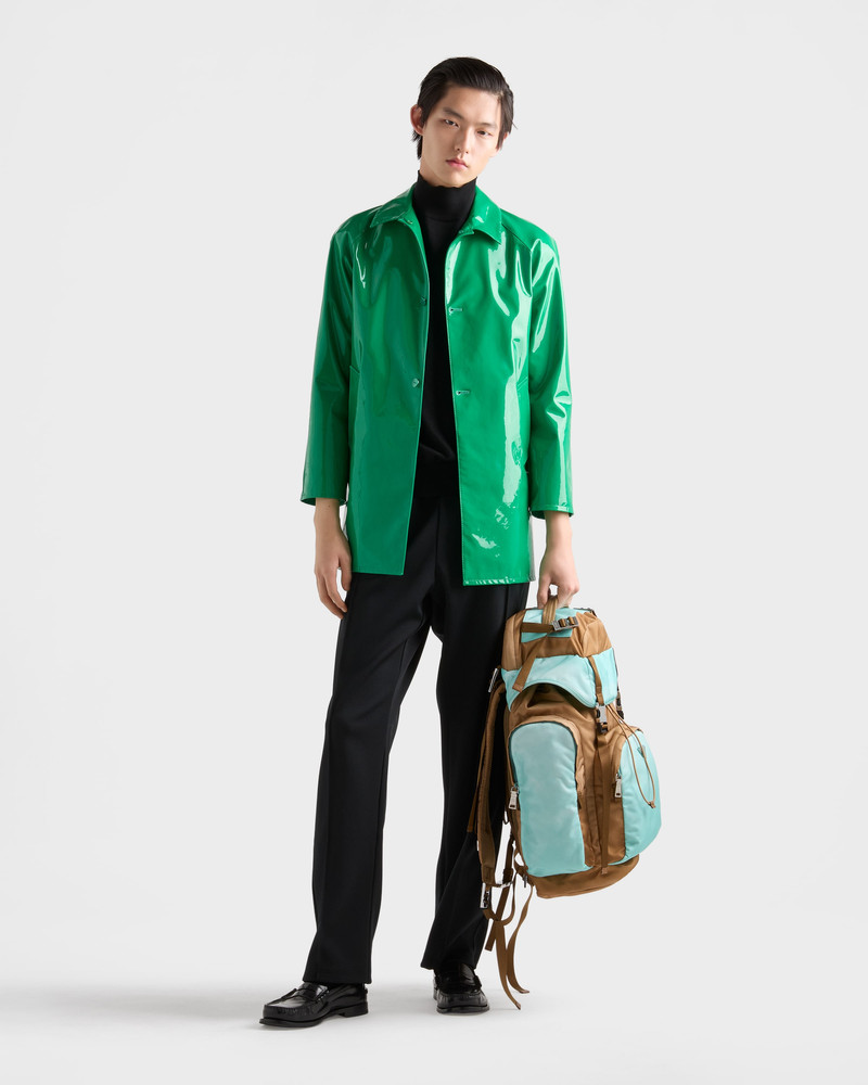 Prada Shiny nappa leather caban jacket outlook