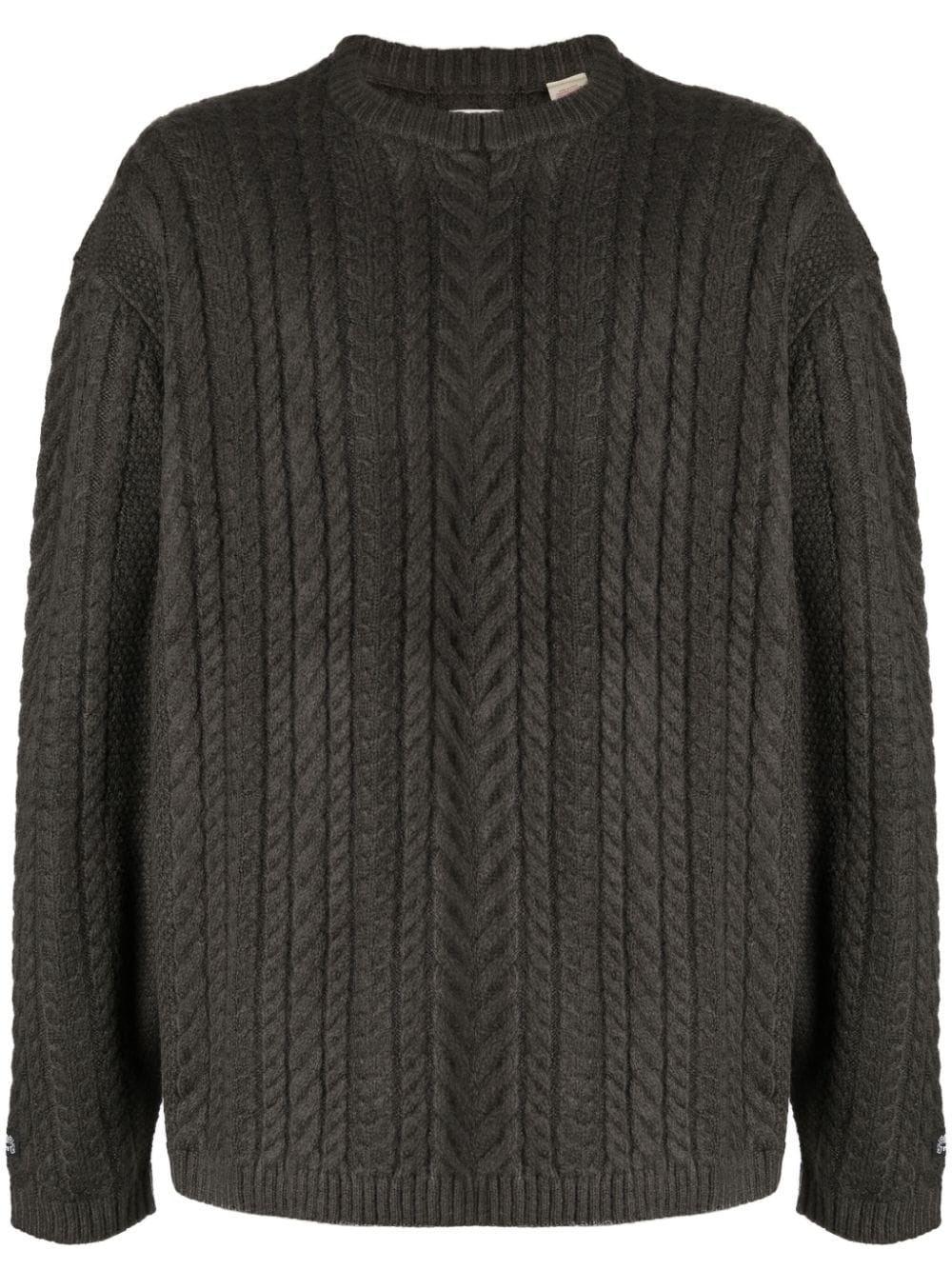 cable-knit crew-neck jumper - 1