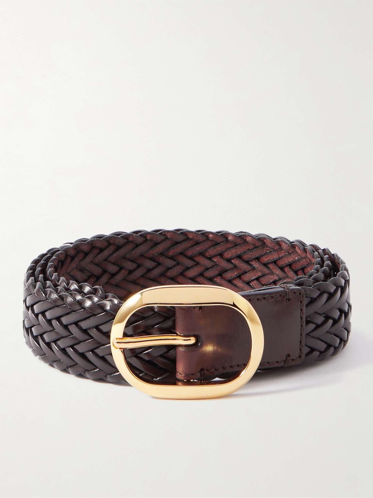 3cm Woven Leather Belt - 1