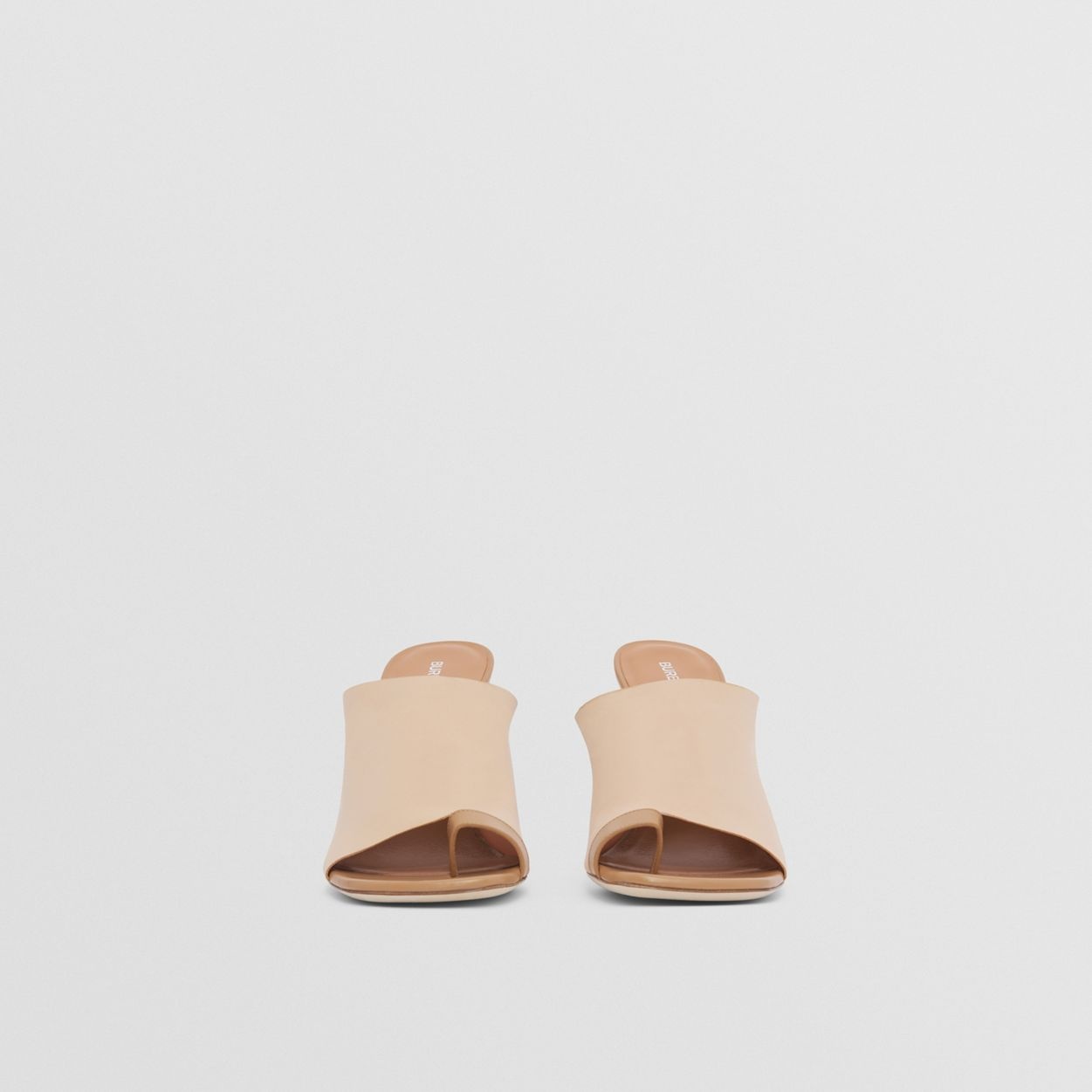 Stretch Jersey and Leather Mules - 4