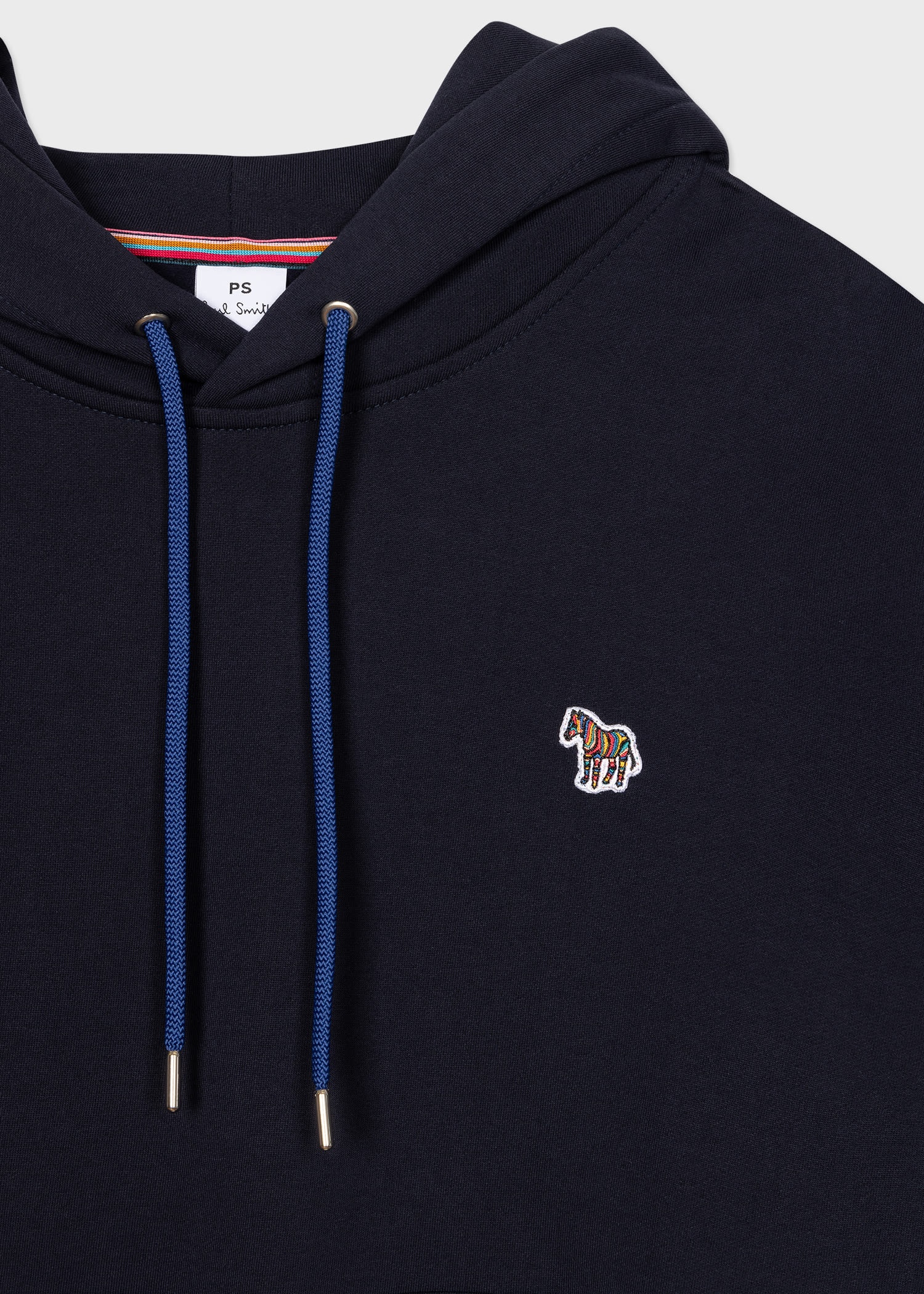 Navy Cotton Zebra Logo Hoodie - 2