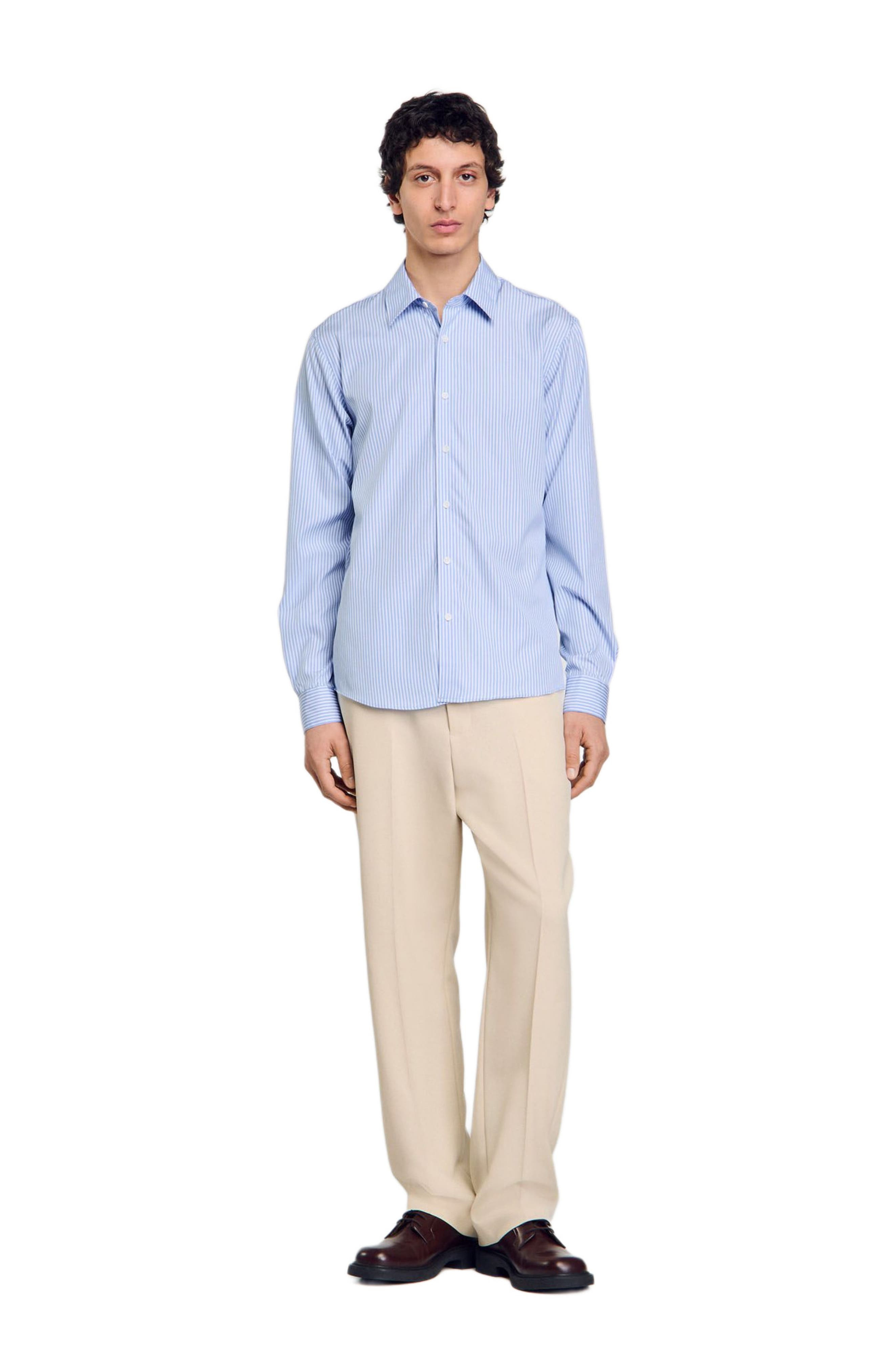 SANDRO Striped shirt in Blue Sky at Nordstrom - 2