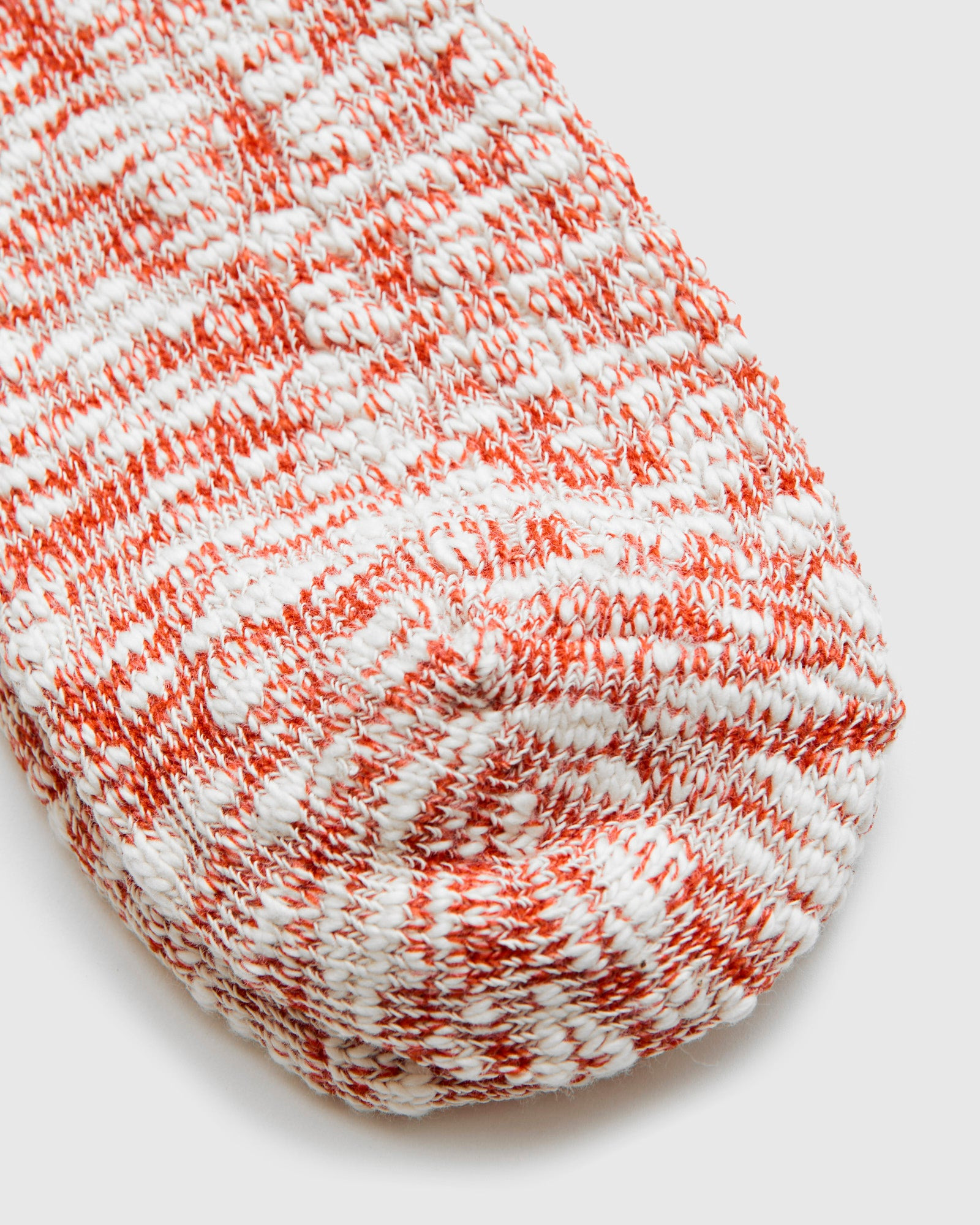 Light Slub Crew Sock in Teracotta - 3