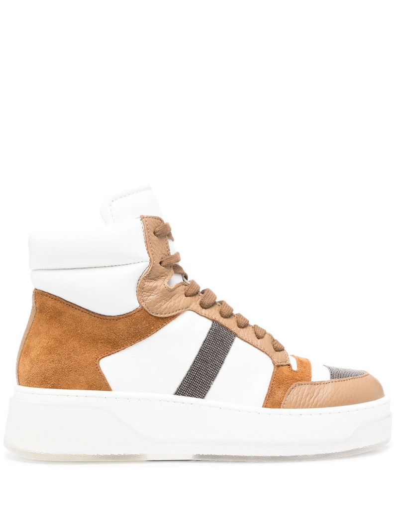 high-top lace-up sneakers 1