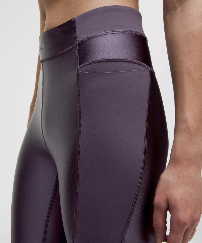Satin Shine Panelled High-Rise Tight 25" *Wordmark 5
