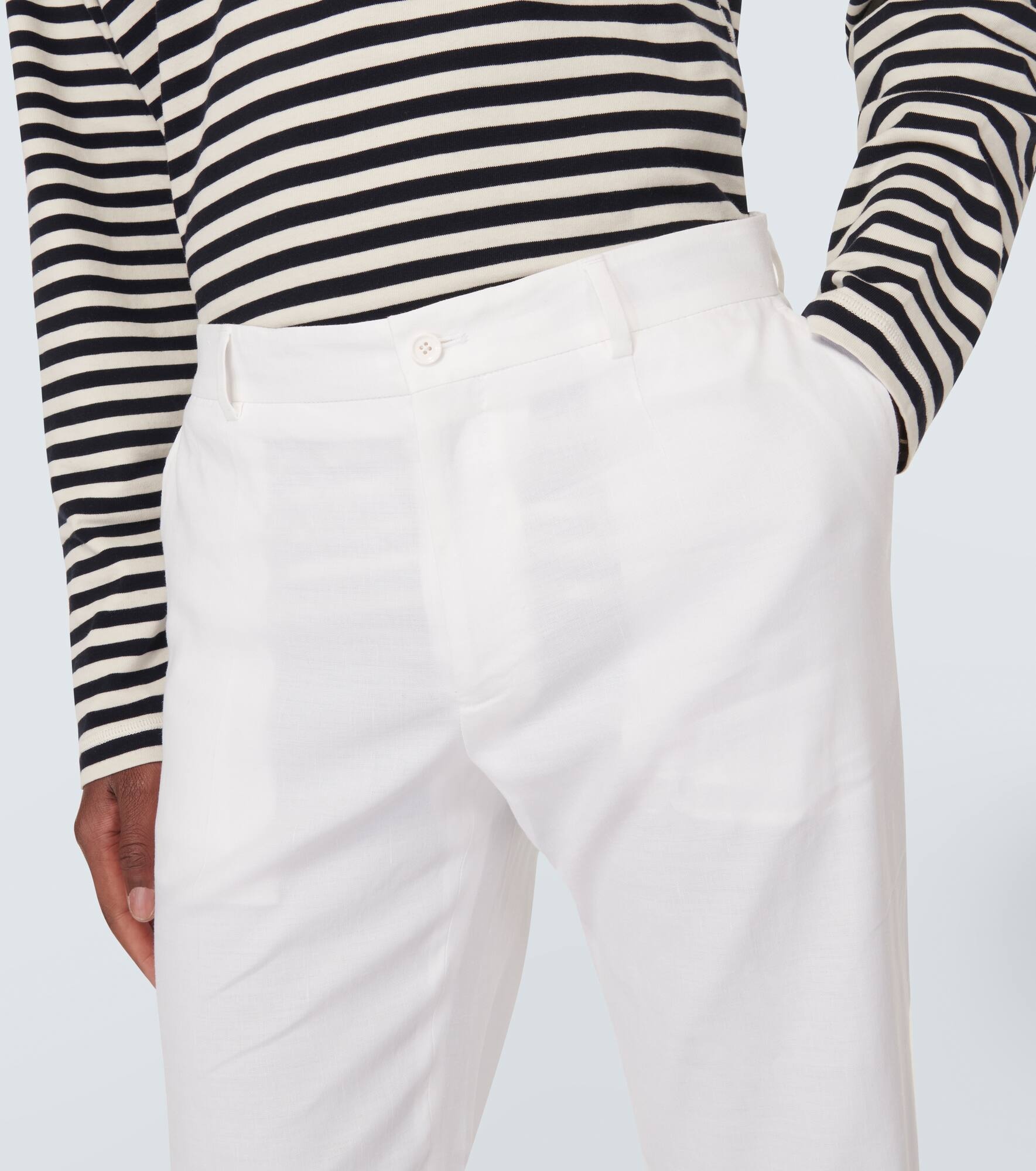 Linen-blend straight pants - 5